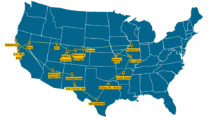 Updated Whistle Stop Book Tour Map